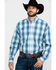 Image #1 - Resistol Men's Heitmiller Ombre Large Plaid Long Sleeve Western Shirt, , hi-res