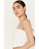 Free People Women's Boulevard Ruched Tube Top, White, hi-res