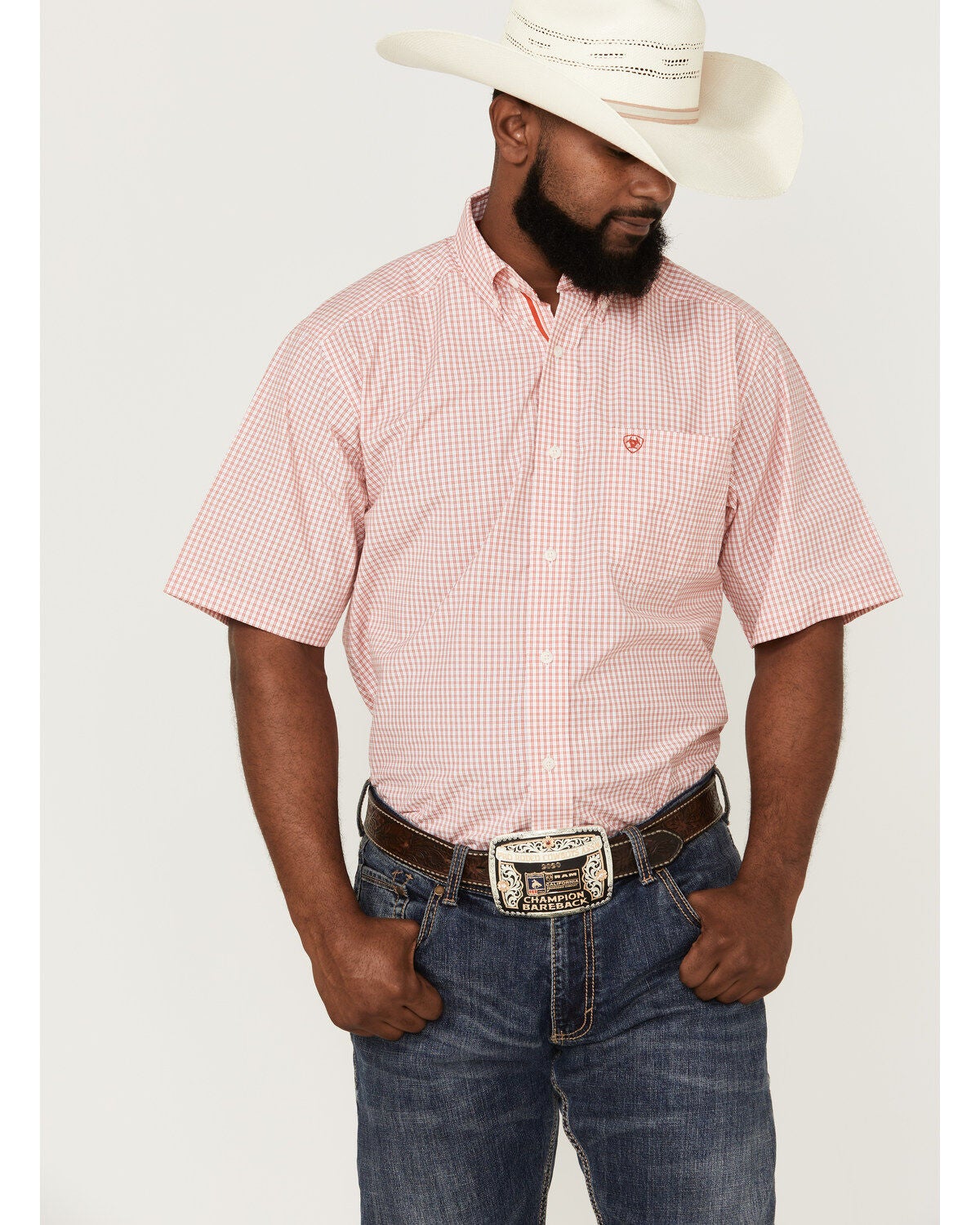 mens short sleeve plaid western shirts