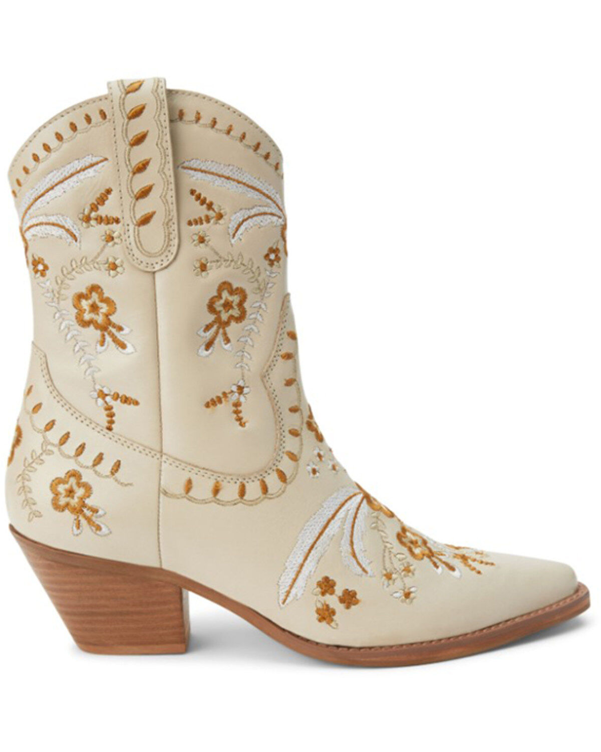 Image #2 - Matisse Women's Amber Western Booties - Round Toe, Ivory, hi-res