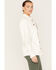 Image #2 - Cleo + Wolf Women's Oversized Solid Faux Leather Shacket, Ivory, hi-res
