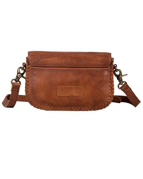 Image #2 - Myra Bag Women's Lobeth Accent Leather And Hairon Crossbody Bag , Brown, hi-res