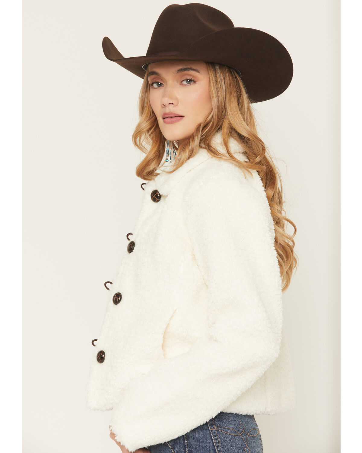 Image #2 - Shyanne Women's Toggle Front Sherpa Jacket, Cream, hi-res