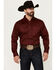 Image #1 - Ariat Men's Solid Twill Fitted Long Sleeve Button-Down Western Shirt, Burgundy, hi-res