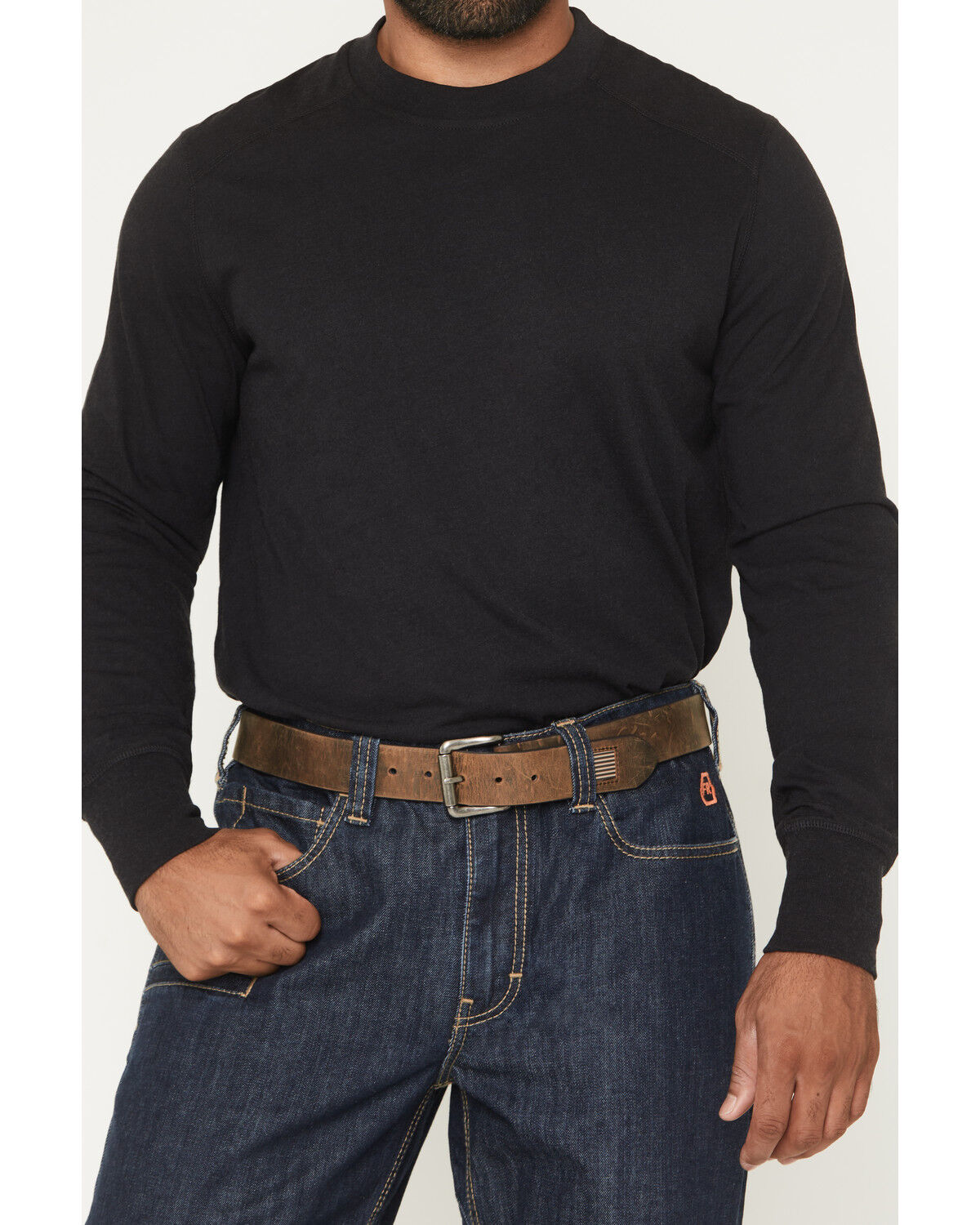 Image #3 - Hawx Men's FR Baselayer Long Sleeve Work Shirt, Black, hi-res