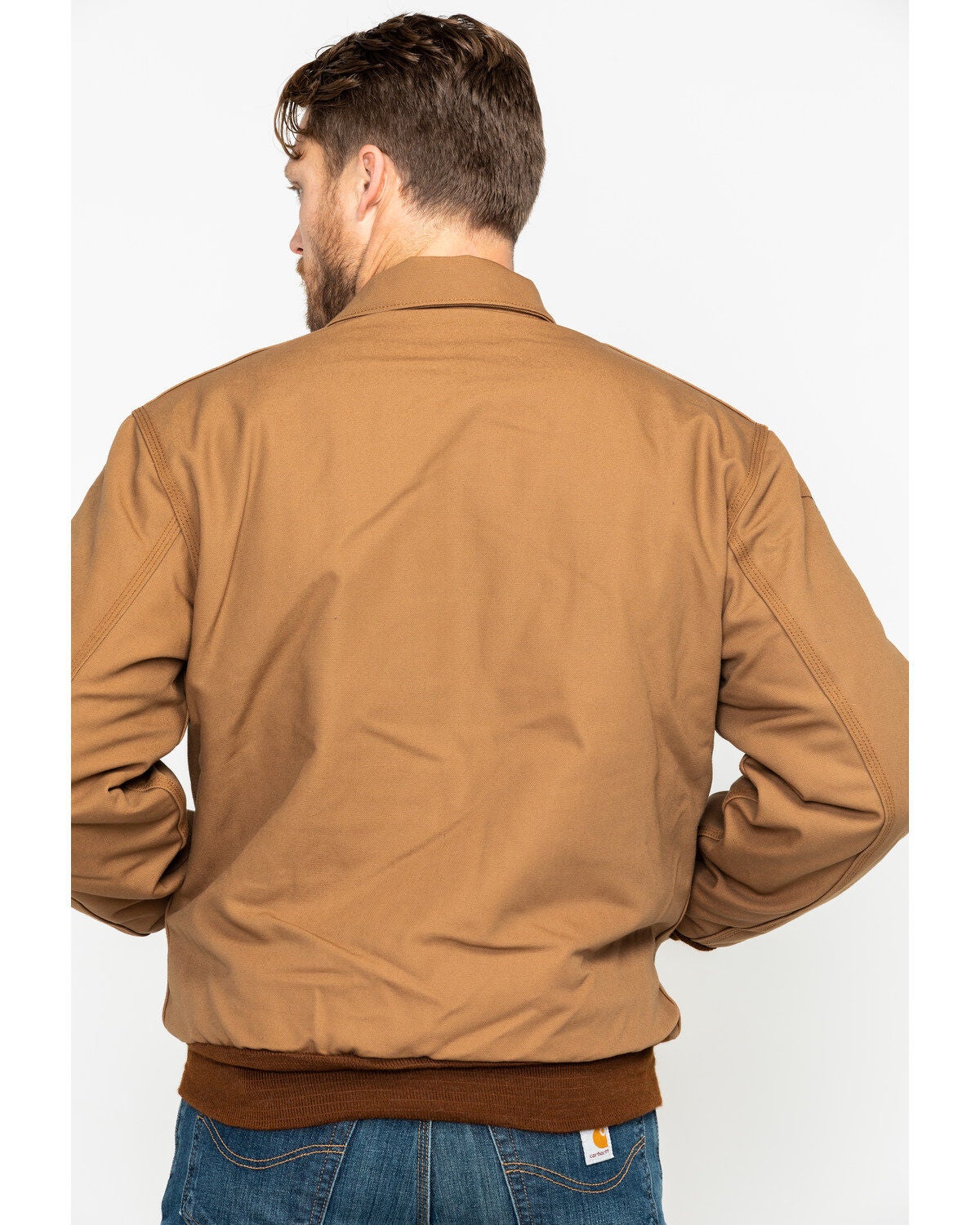 Carhartt Men's Brown Flame-Resistant Duck Bomber Jacket