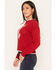 Image #2 - White Crow Women's Bronco Sweater, Red, hi-res