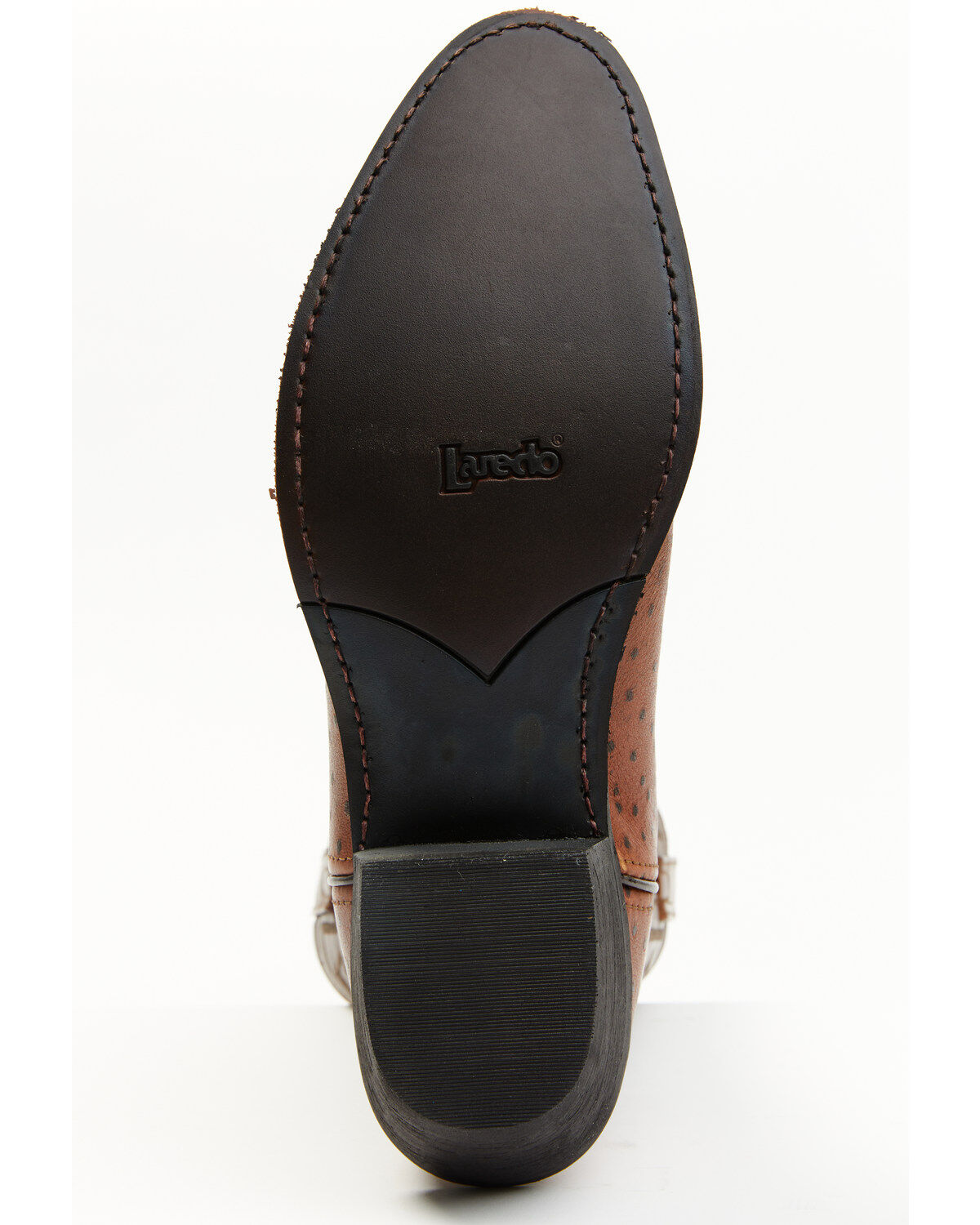 Image #7 - Laredo Men's Ostrich Print Western Boots - Round Toe, Tan, hi-res