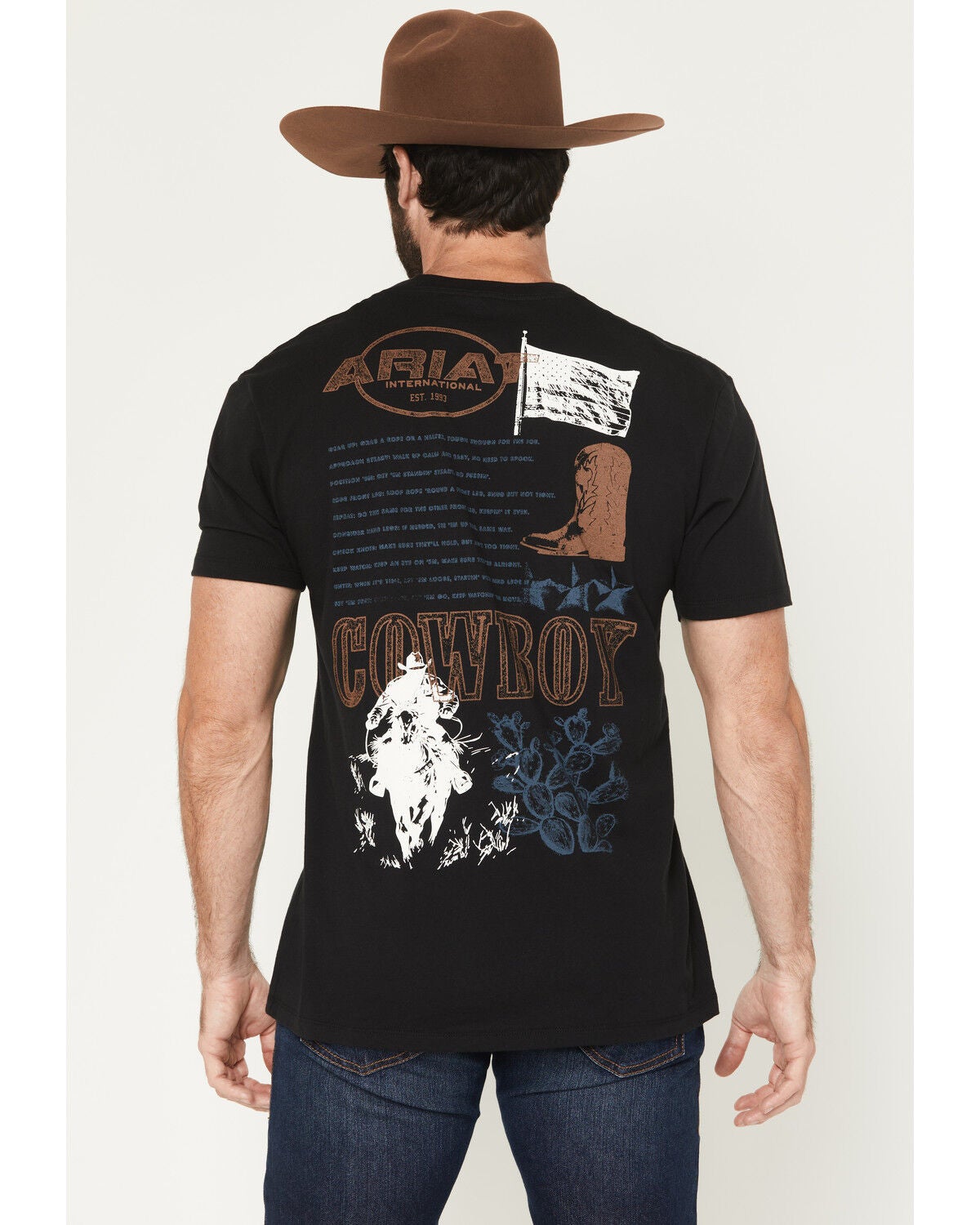 Ariat Men's Maximal College Short Sleeve Graphic T-Shirt, Black, hi-res