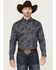 Image #1 - Cody James Men's Neverland Paisley Print Long Sleeve Button-Down Stretch Western Shirt - Big , Light Blue, hi-res