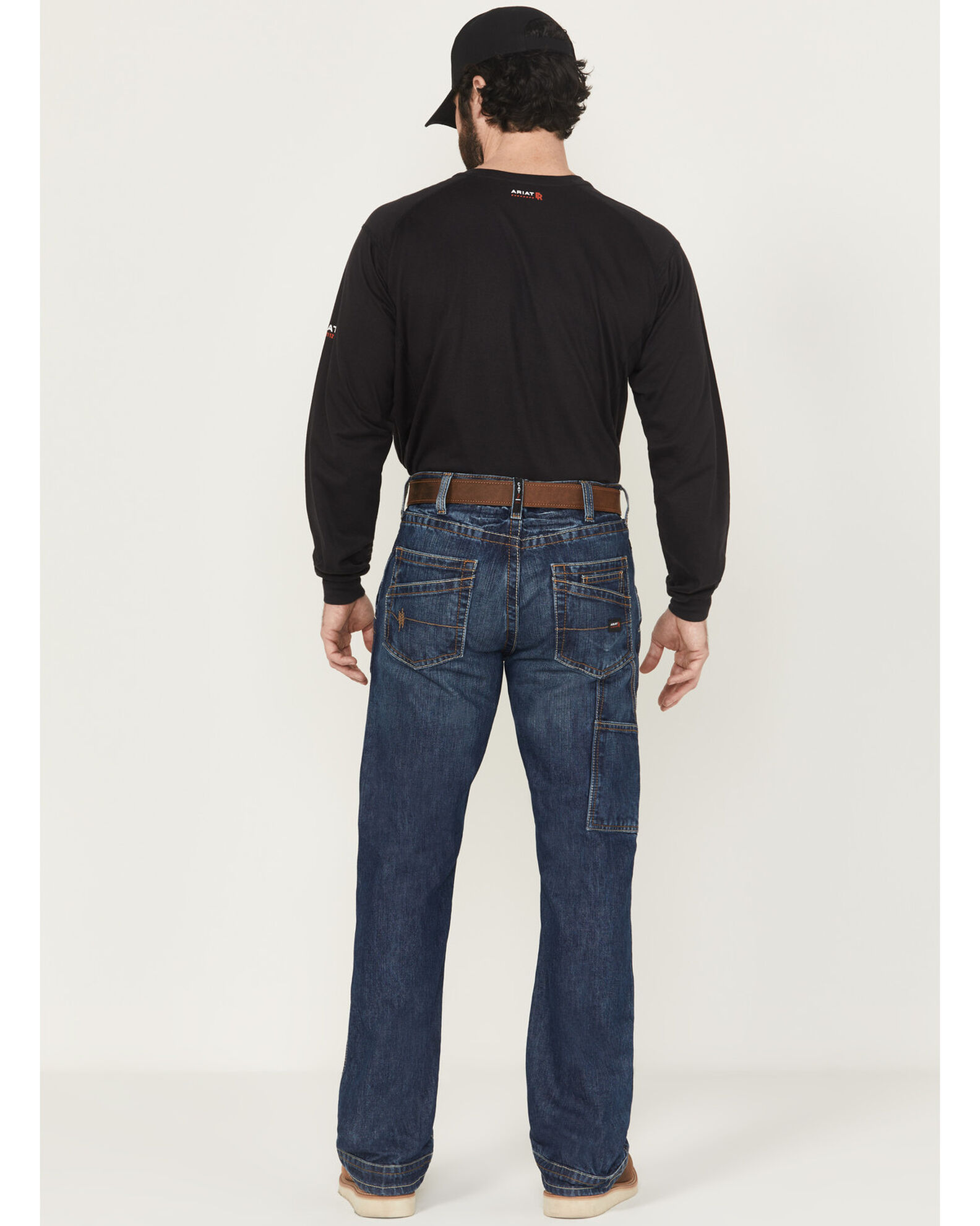Image #6 - Ariat Men's FR M4 Workhorse Relaxed Fit Pants, Denim, hi-res