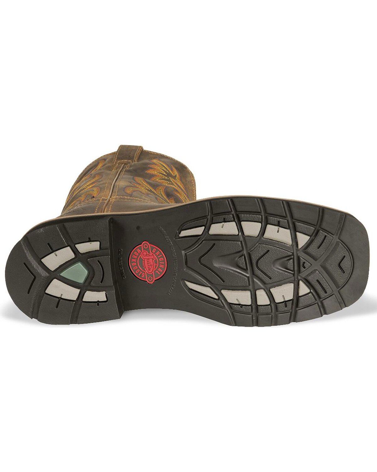 justin men's stampede tan waterproof work boots