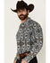 Image #2 - Cody James Men's Revved Up Medallion Print Long Sleeve Snap Western Shirt, Ivory, hi-res