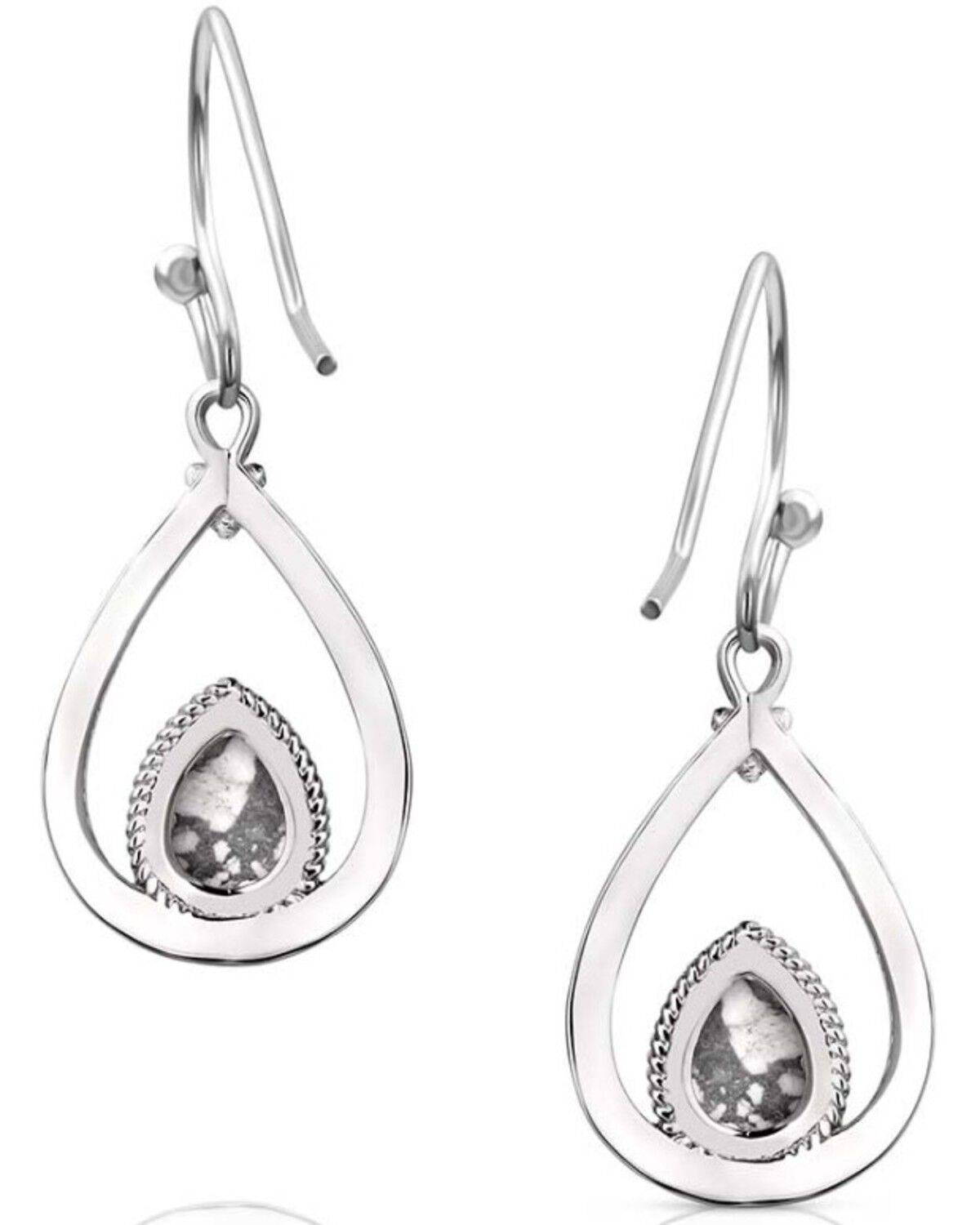 Image #2 - Montana Silversmiths Women's Majestic Halo Earrings, Silver, hi-res