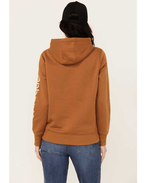 Image #4 - Carhartt Women's Relaxed Fit Midweight Sleeve Graphic Sweatshirt , Tan, hi-res