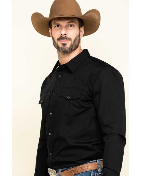Image #3 - Gibson Men's Lava Long Sleeve Snap Western Shirt - Tall, Black, hi-res