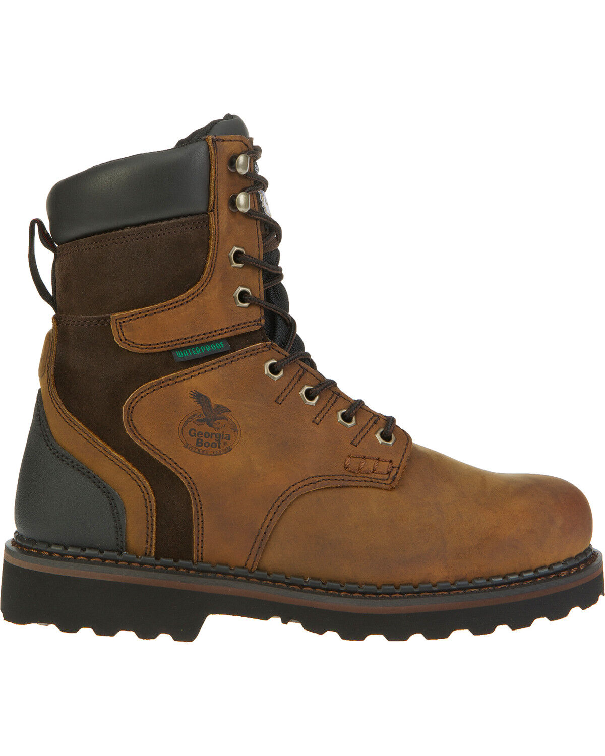Image #2 - Georgia Men's Waterproof Brookville Work Boots, Dark Brown, hi-res