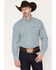 Image #1 - Wrangler Men's Plaid Print Long Sleeve Button-Down Western Shirt, Teal, hi-res