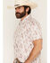 Image #2 - Panhandle Slim Men's Bandana Print Short Sleeve Pearl Snap Performance Polo, Natural, hi-res