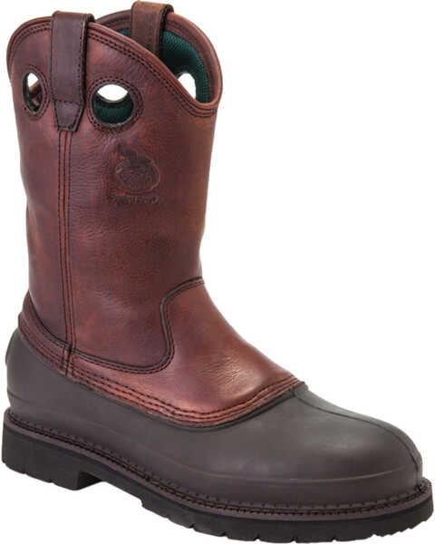 Georgia Men's Muddog Steel Toe Comfort Core Work Boots, Brown, hi-res