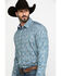 Image #3 - Scully Signature Soft Series Men's Turquoise Paisley Print Long Sleeve Western Shirt  , , hi-res