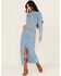 Image #2 - Wrangler Women's Light Wash Denim Maxi Dress, , hi-res