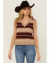 Image #1 - Pendleton Women's Striped Sweater Vest, Tan, hi-res