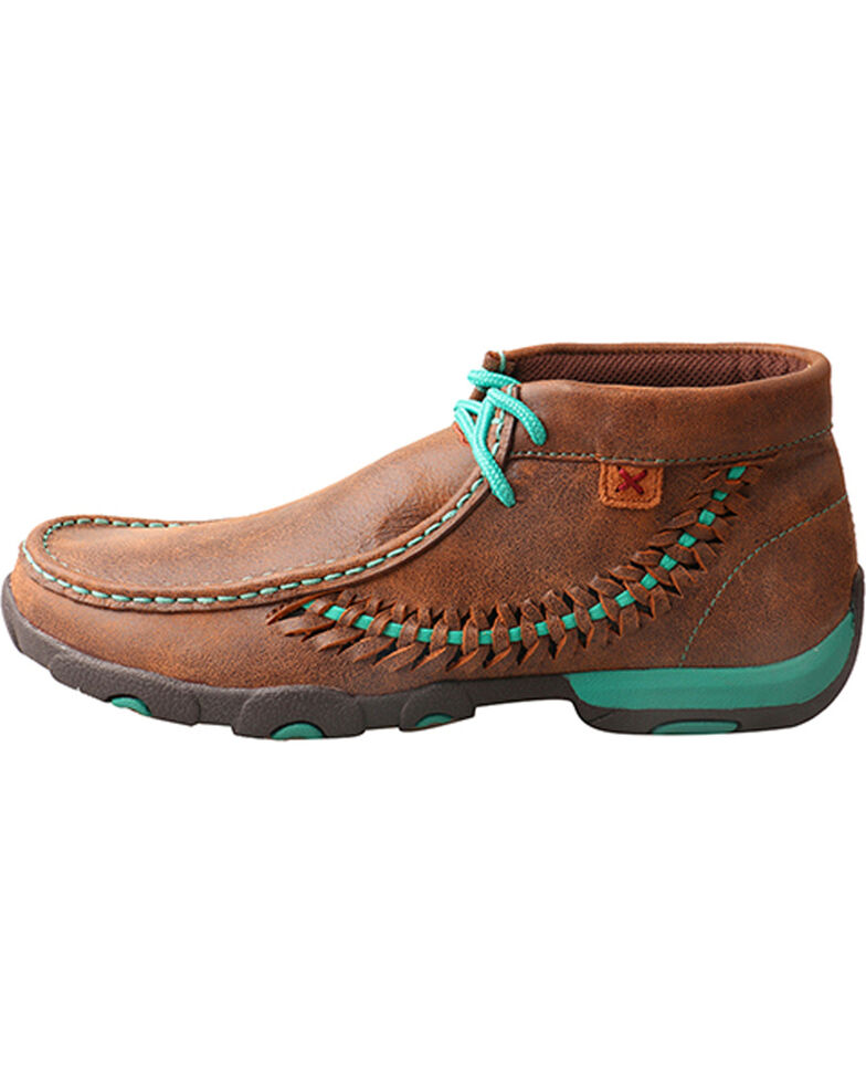 twisted x women's turquoise accented driving mocs