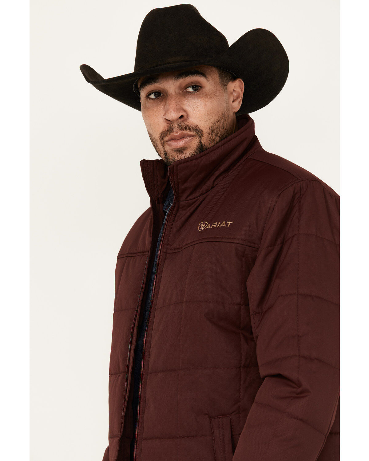 Image #2 - Ariat Men's Crius Solid Insulated Concealed Carry Jacket, Burgundy, hi-res