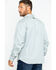 Hawx Men's Solid Twill Pearl Snap Long Sleeve Work Shirt , Grey, hi-res
