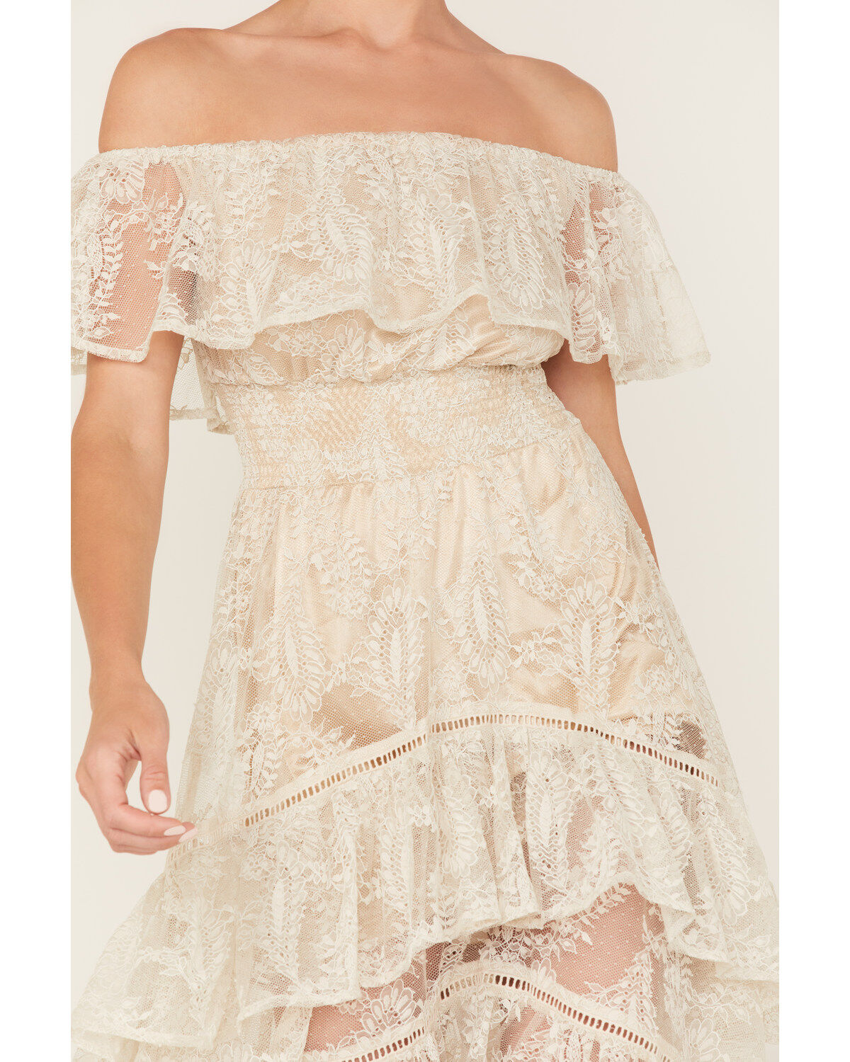 Image #3 - Shyanne Women's Off-Shoulder Tiered Lace Dress, , hi-res