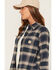 Image #2 - Carhartt Women's Rugged Flex Hamilton Plaid Print Relaxed Long Sleeve Button-Down Flannel Shirt, Blue, hi-res