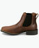 Image #3 - Justin Men's Norman Chelsea Boots - Broad Square Toe, Brown, hi-res