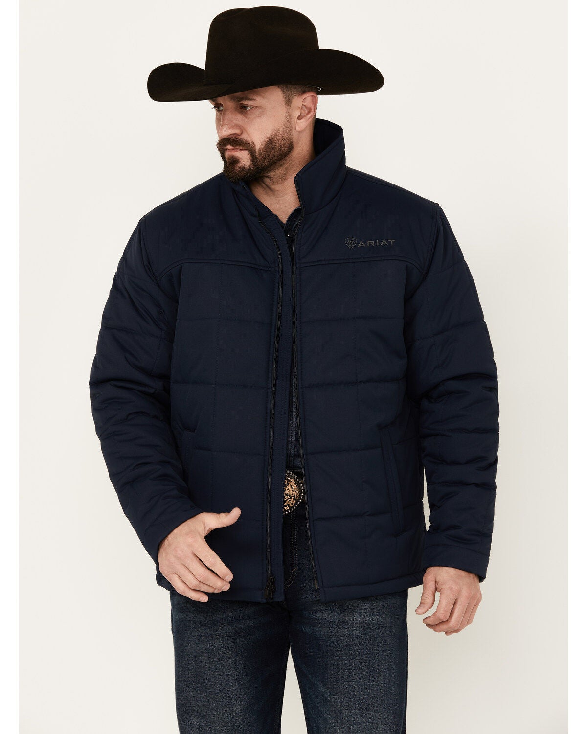 Ariat Men's Crius Solid Insulated Jacket, Navy, hi-res