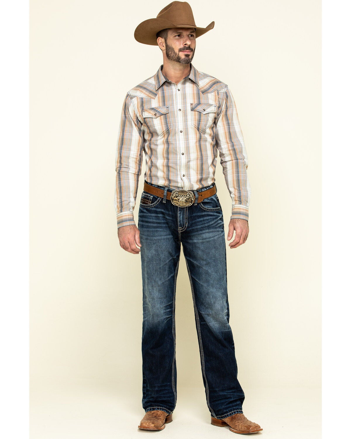 Image #6 - Cody James Men's Coal Miner Large Plaid Long Sleeve Western Shirt , , hi-res