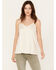 Image #1 - Vocal Women's Studded Faux Suede Cami, Natural, hi-res