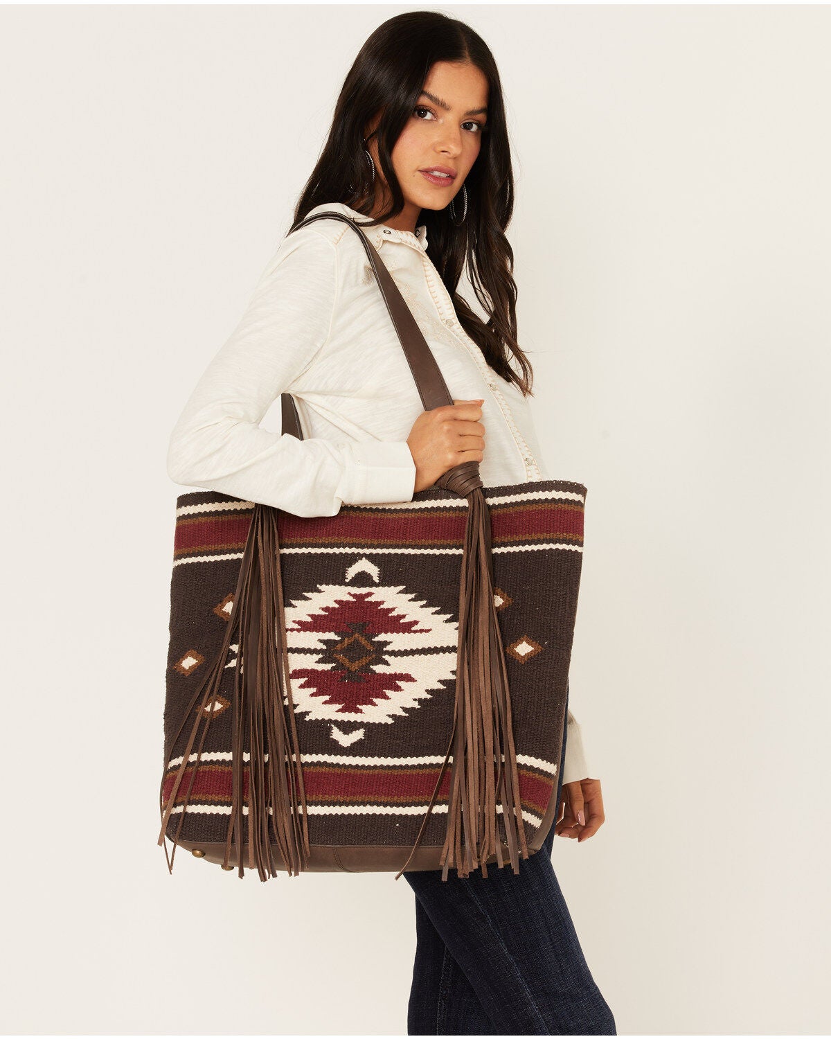 Idyllwind Women's Brown Antioch Pike Fringe Tote, Brown