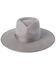Lack Of Color Women's Stone Rancher Wool Felt Western Fedora Hat , Grey, hi-res