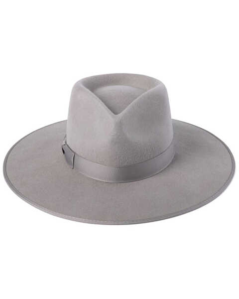 Lack Of Color Women's Stone Rancher Wool Felt Western Fedora Hat , Grey, hi-res