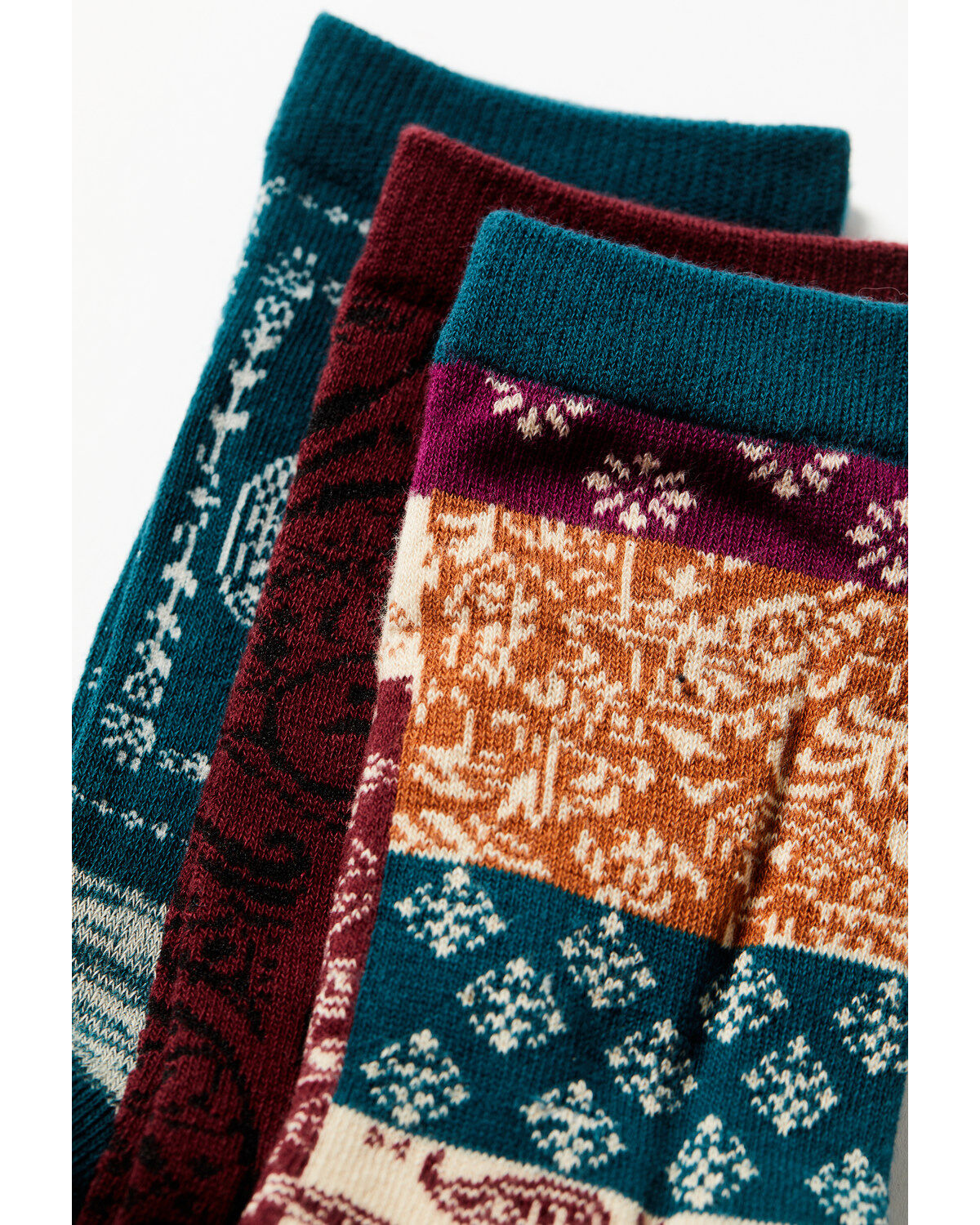 Image #4 - Shyanne Women's Multicolored Patchwork Paisley 3-Pack Crew Socks, Multi, hi-res