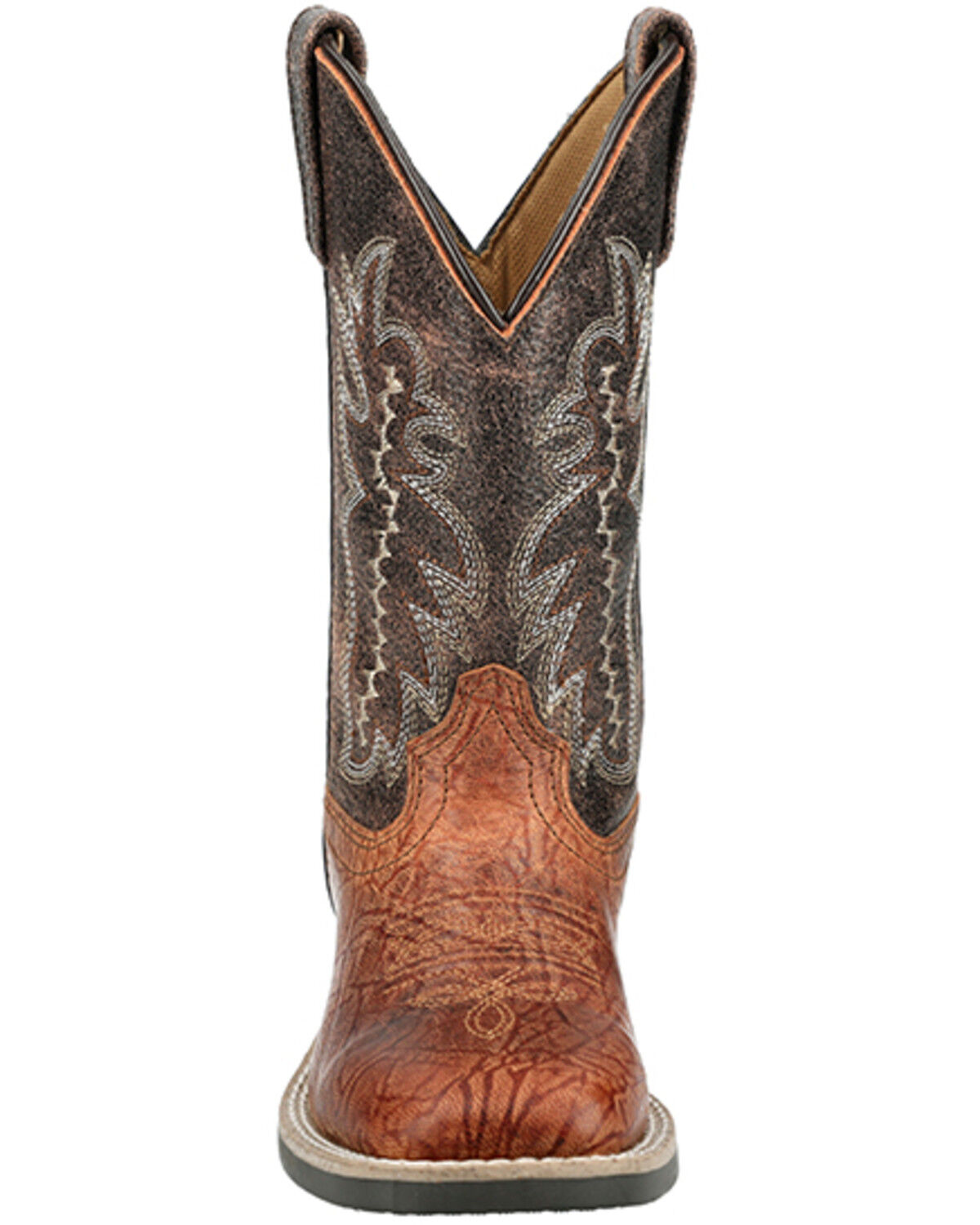 Image #4 - Smoky Mountain Boys' Presley Western Boots - Broad Square Toe, Cognac, hi-res