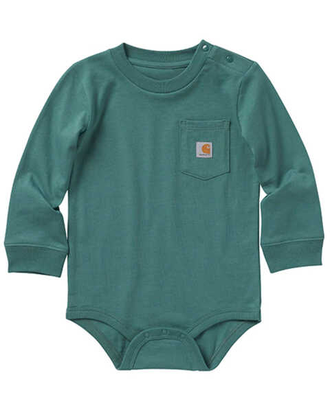 Carhartt Infant-Girls' Logo Pocket Long Sleeve Onesie | Boot Barn