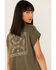 Image #3 - Cleo + Wolf Women's Don't Stress Graphic Tee , Olive, hi-res
