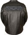 Milwaukee Leather Men's Reflective Skull Crossover Scooter Jacket - 5X, Black, hi-res
