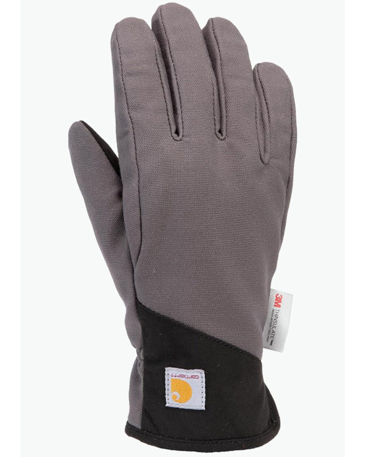 Image #1 - Carhartt Rugged Flex&trade; Insulated Open Cuff Gloves, Dark Grey, hi-res