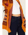 Image #3 - Panhandle Women's Horse Print Cardigan, Mustard, hi-res