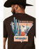 Image #4 - Wrangler Men's Boot Barn Exclusive Desert Scene Short Sleeve Graphic T-Shirt, Chocolate, hi-res