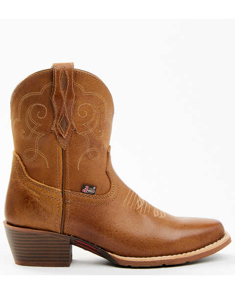 Image #2 - Justin Women's Chellie Western Booties - Square Toe, Tan, hi-res
