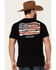 Howitzer Men's Standing Freedom Musket Graphic Short Sleeve T-Shirt , Black, hi-res