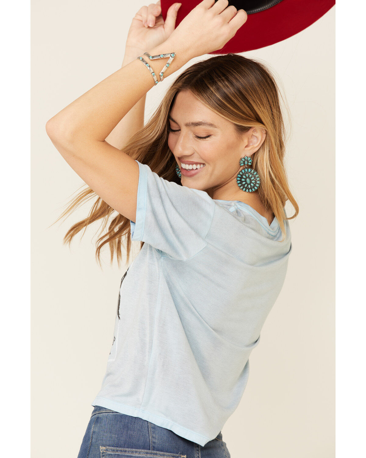 Image #5 - Rock & Roll Denim Women's Rodeo Bronco Bustin' Tee, , hi-res